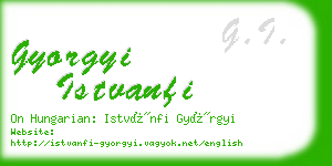 gyorgyi istvanfi business card